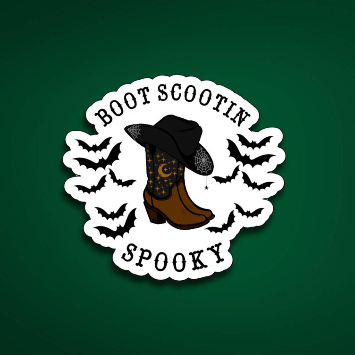 Boot 'n Spooky Sticker
