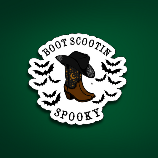 Boot 'n Spooky Sticker