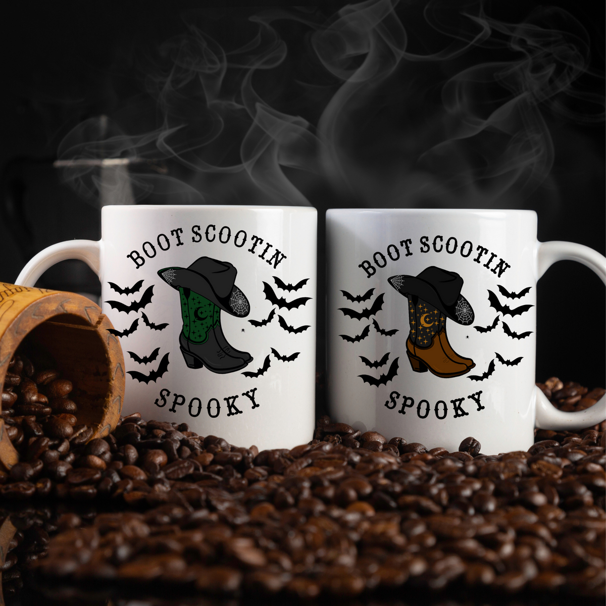 Boots Scoot'n Spooky Mug/Candle